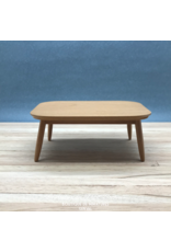 Table moderne teak miniature 1:12