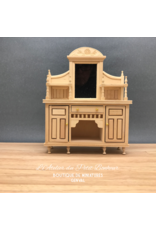 Buffet non peint avec miroir miniature 1:12