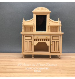 Buffet non peint avec miroir miniature 1:12