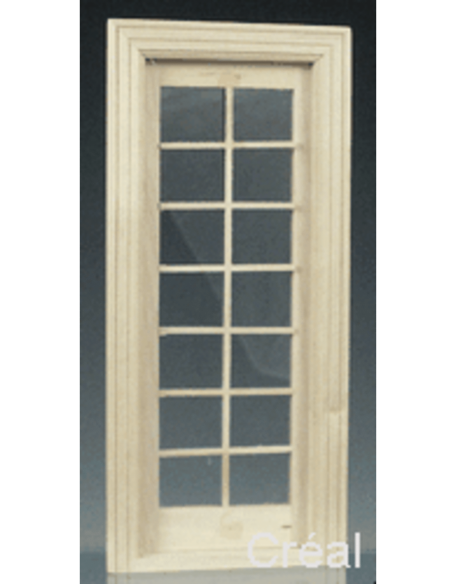 Porte vitrée simple non vernie miniature 1:12