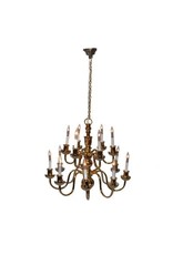 Lustre à 14 bougies, doré miniature 1:12