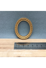 Cadre ovale doré miniature 1:12