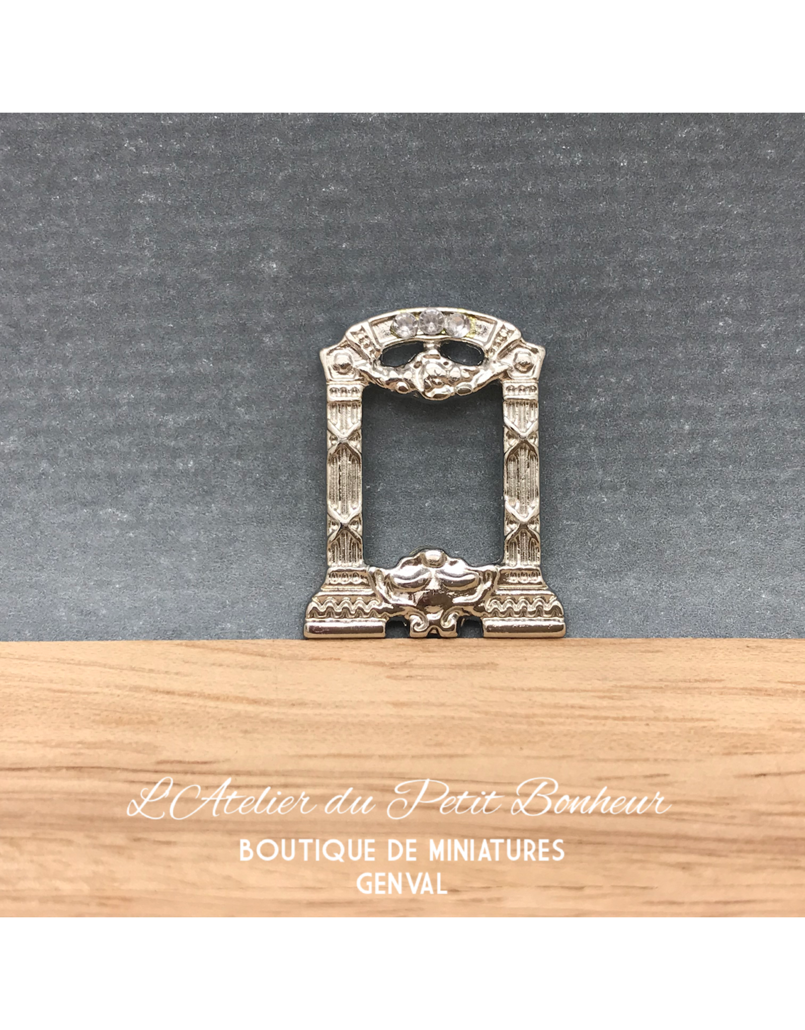 Cadre photo argenté miniature 1:12