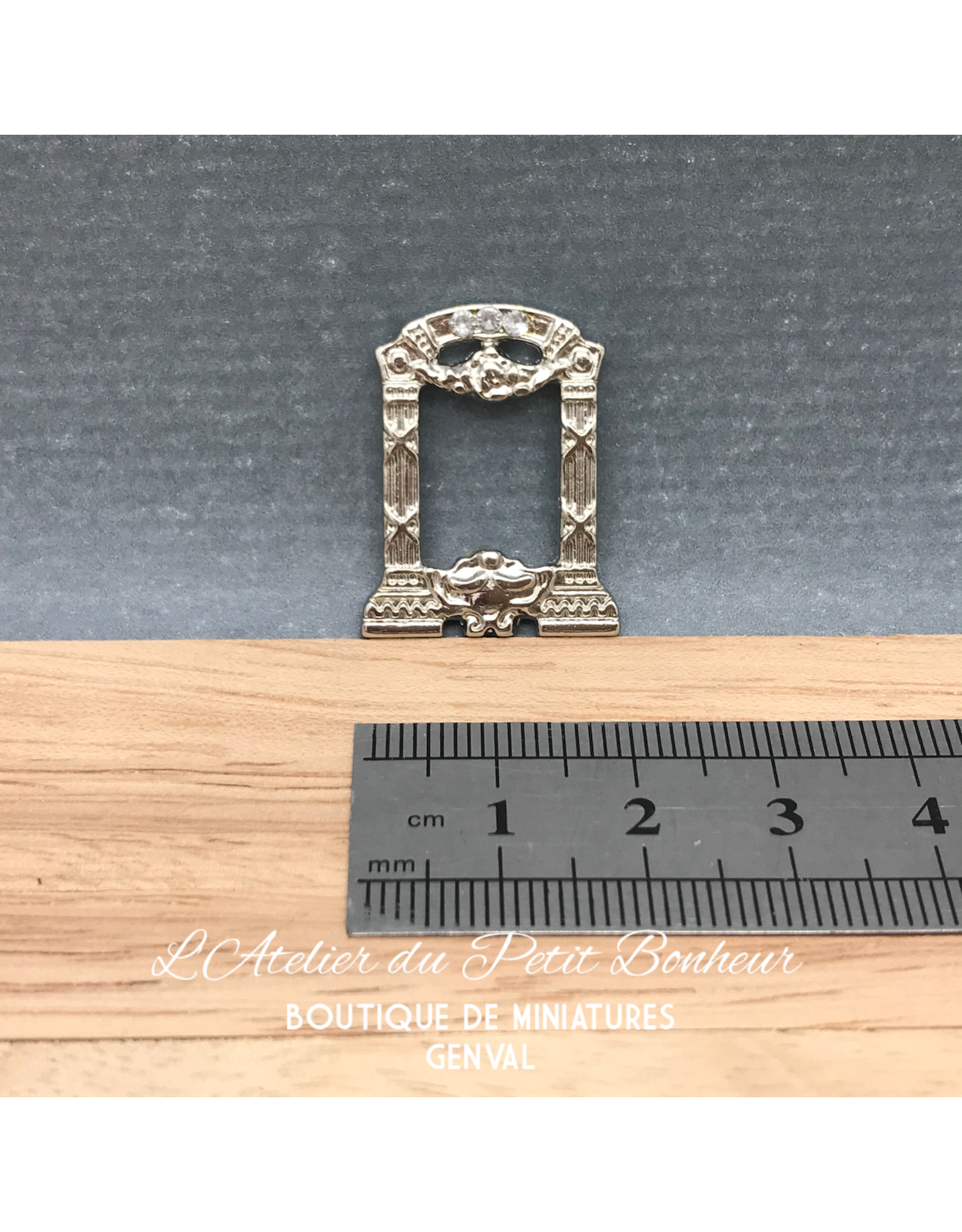 Cadre photo argenté miniature 1:12