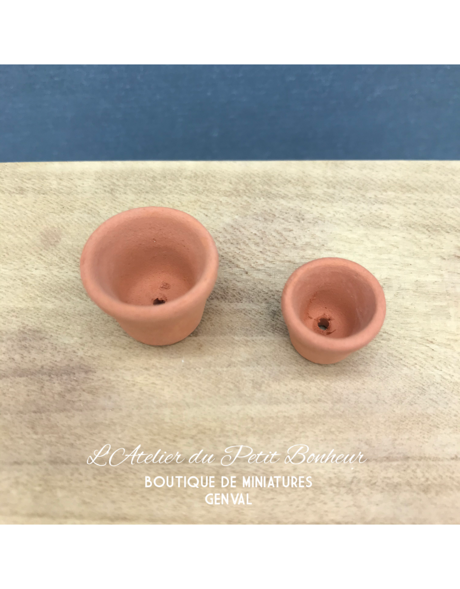 Pots terracotta (2) miniature 1:12