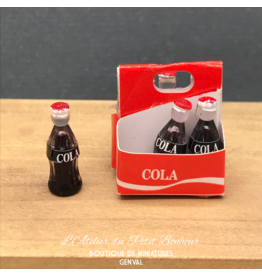 Pack de 6 bouteilles de Cola miniature 1:12