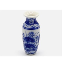 Vase bleu & blanc miniature 1:12