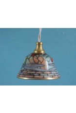 Reutter Suspension Tiffany porcelaine libellule  LED 12V miniature 1:12