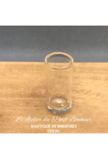 Vase cylindrique en verre miniature 1:12