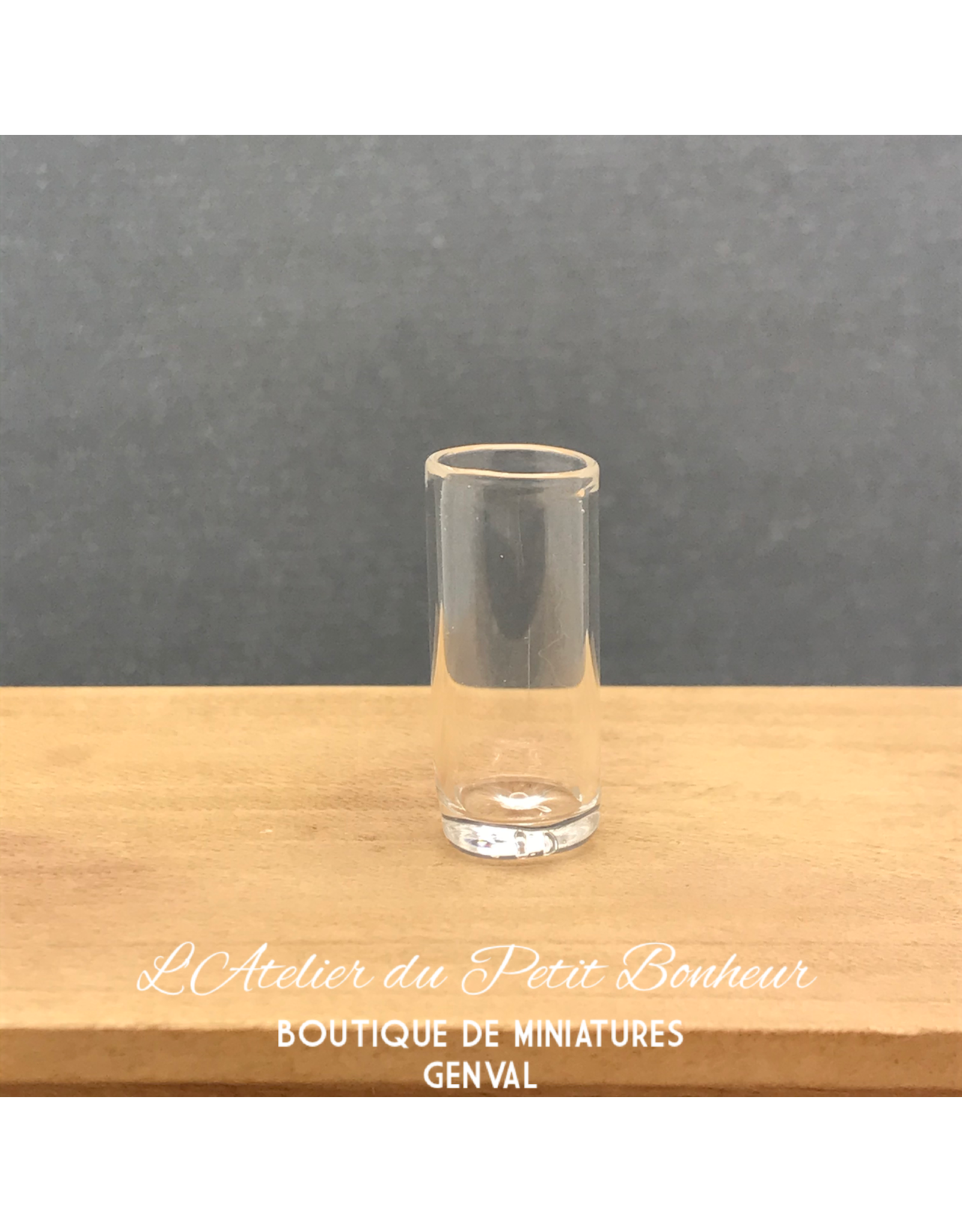 Vase cylindrique en verre miniature 1:12