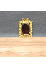Miroir avec cadre doré miniature 1:12