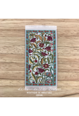 Petit tapis beige à fleurs 5x8cm, miniature 1:12
