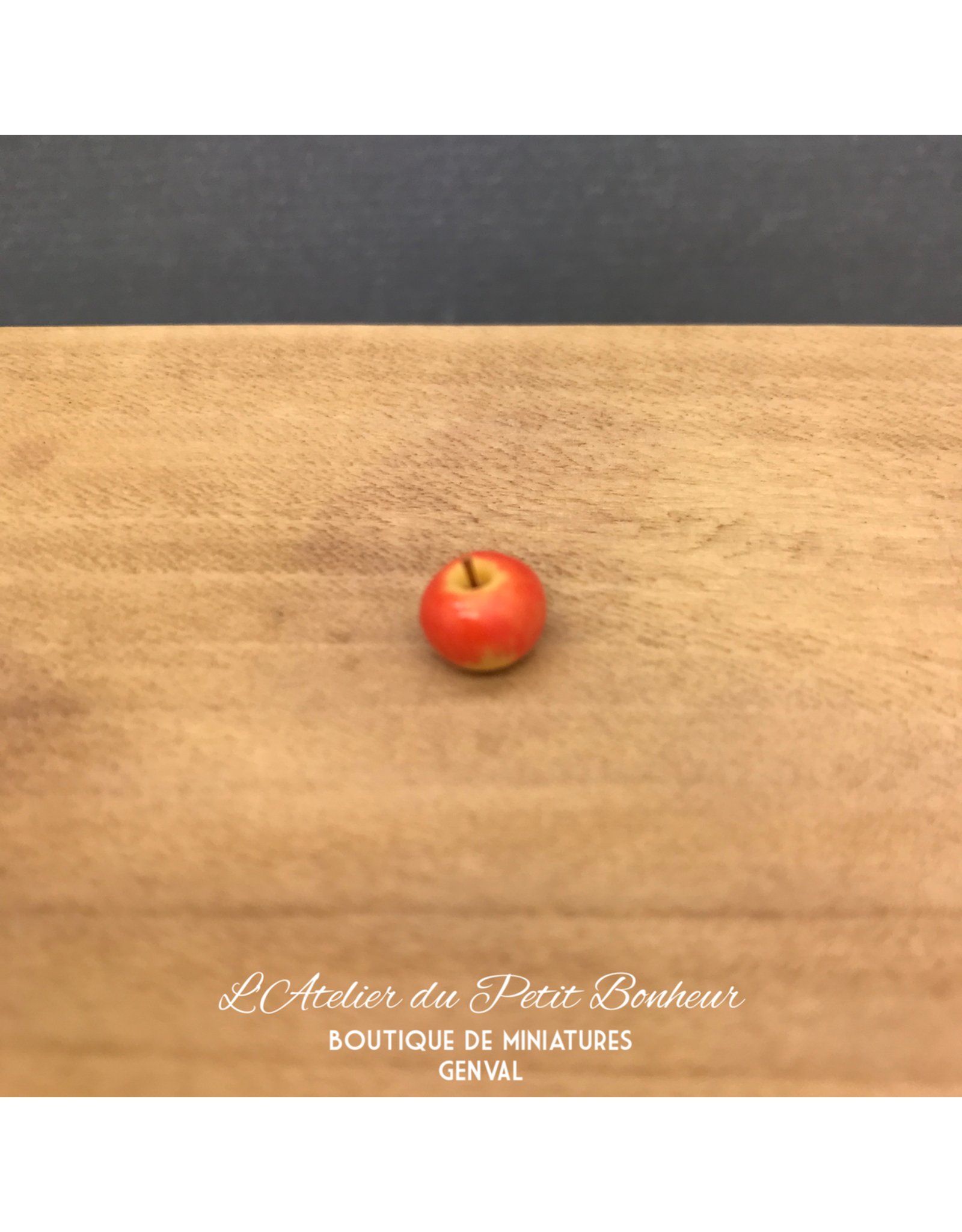 Pomme jaune et rouge miniature 1:12