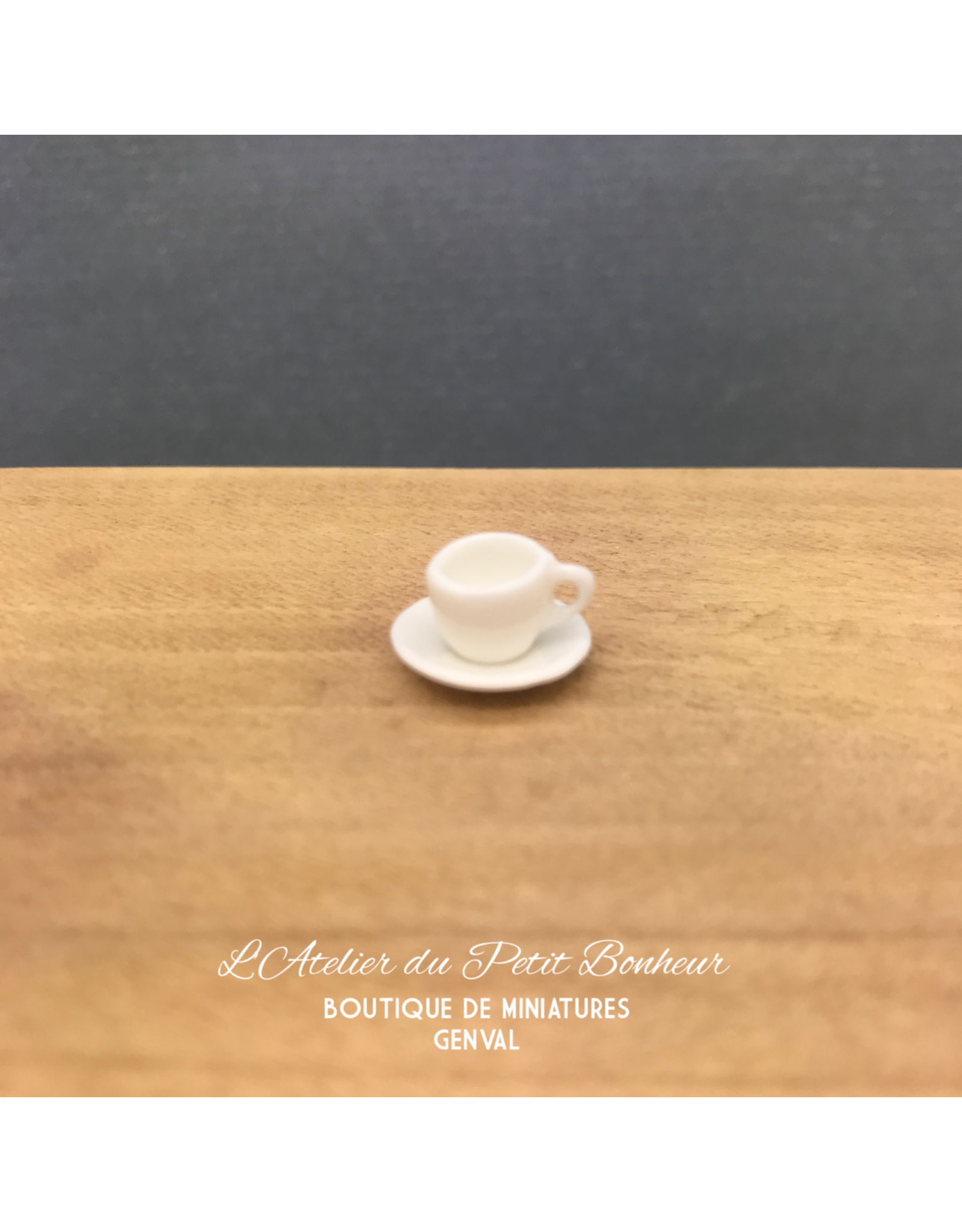 Falcon Tasse & sous tasse porcelaine fine miniatures 1:12