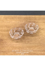 Bols en plastique transparent (2) miniatures 1:12