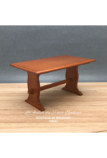 Table paysanne merisier miniature 1:12