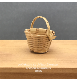 Petit panier avec anse (nouveau modèle) miniature 1:12