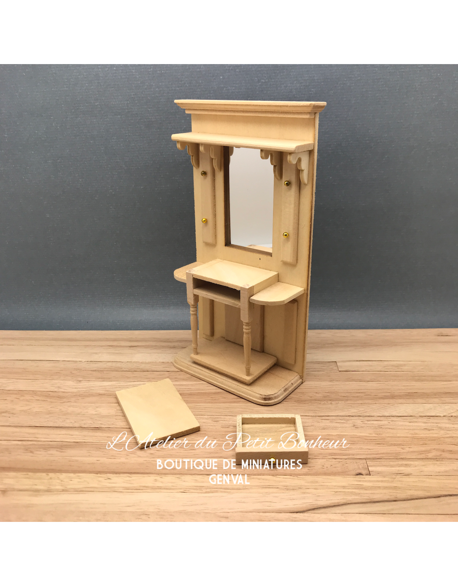 Meuble pour le hall (vestiaire) miniature 1:12