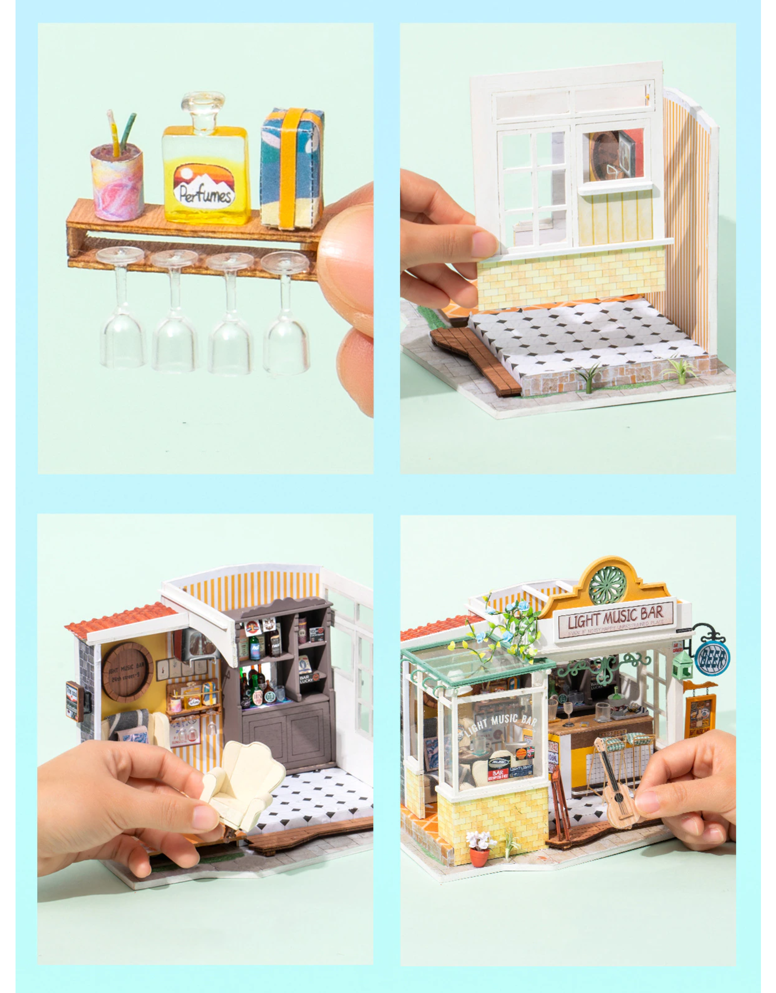 Rolife Light Music bar DG147 - Rolife DIY Miniature Dollhouse