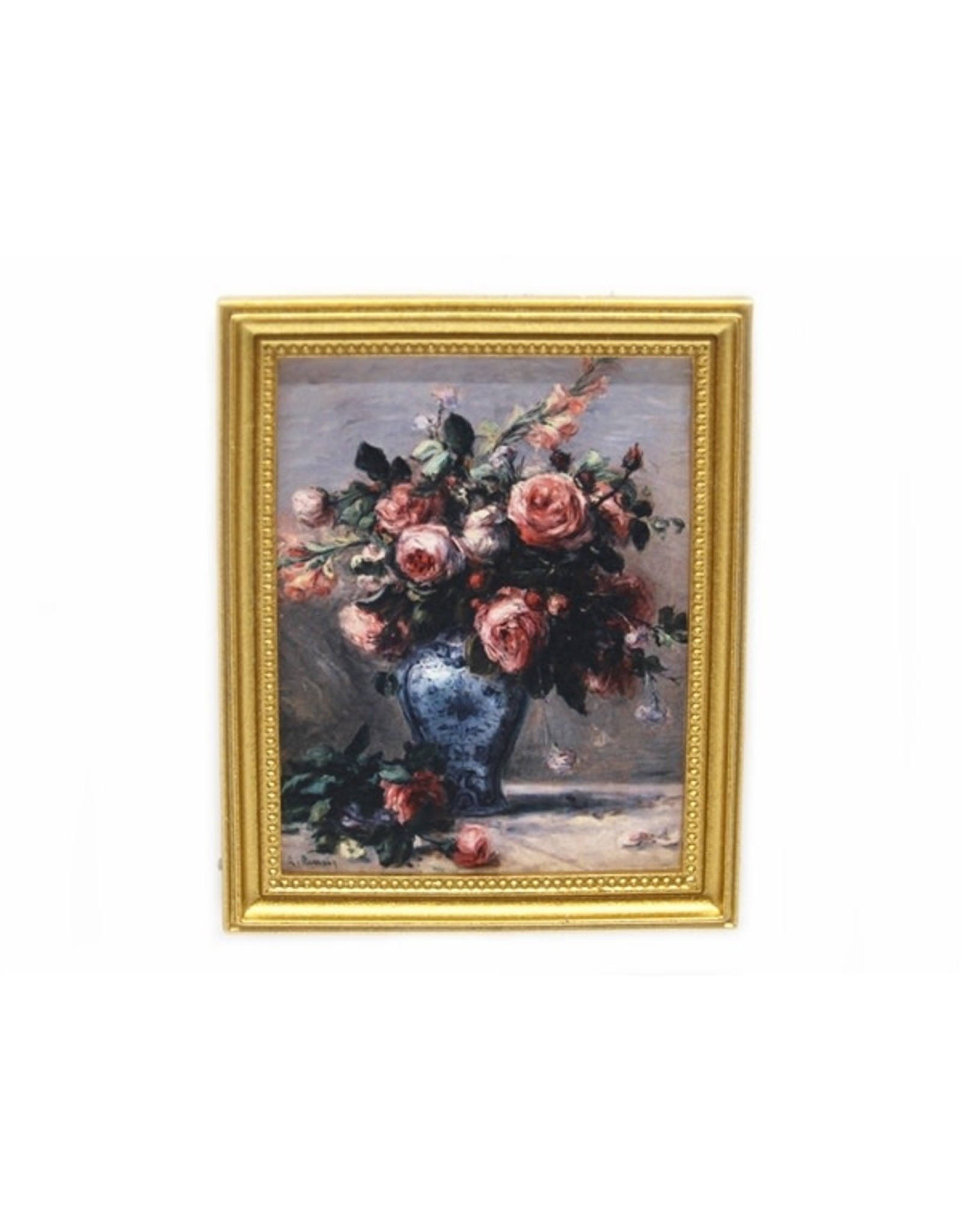 The Wonham Collection Tableau, bouquet de roses, Renoir miniature 1:12