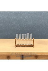 6 éprouvettes en verre avec support miniatures 1:12