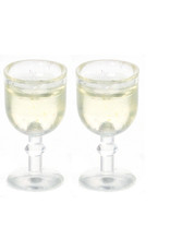 Verres de vin blanc (2) miniatures 1:12