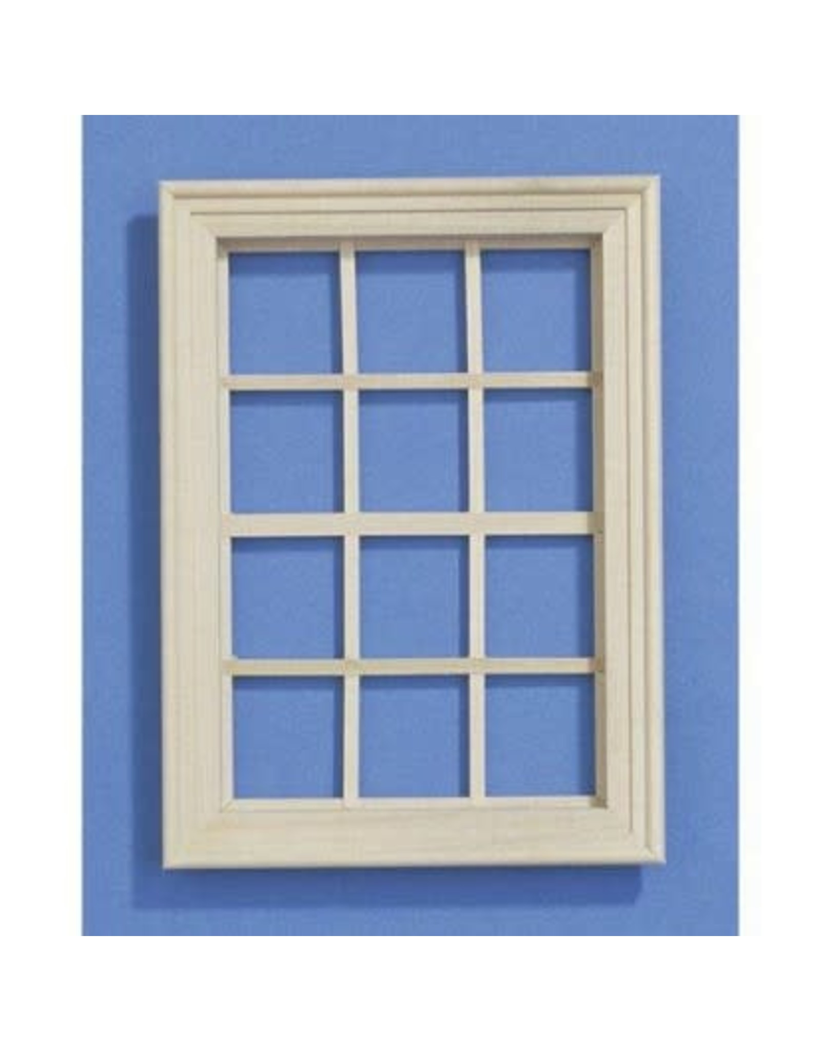 Fenêtre en bois (moyenne) miniature 1:12