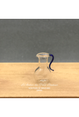 MC Miniatures Company Cruche en verre avec anse bleue miniature 1:12