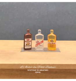 Bouteilles de rhum (3) miniatures 1:12