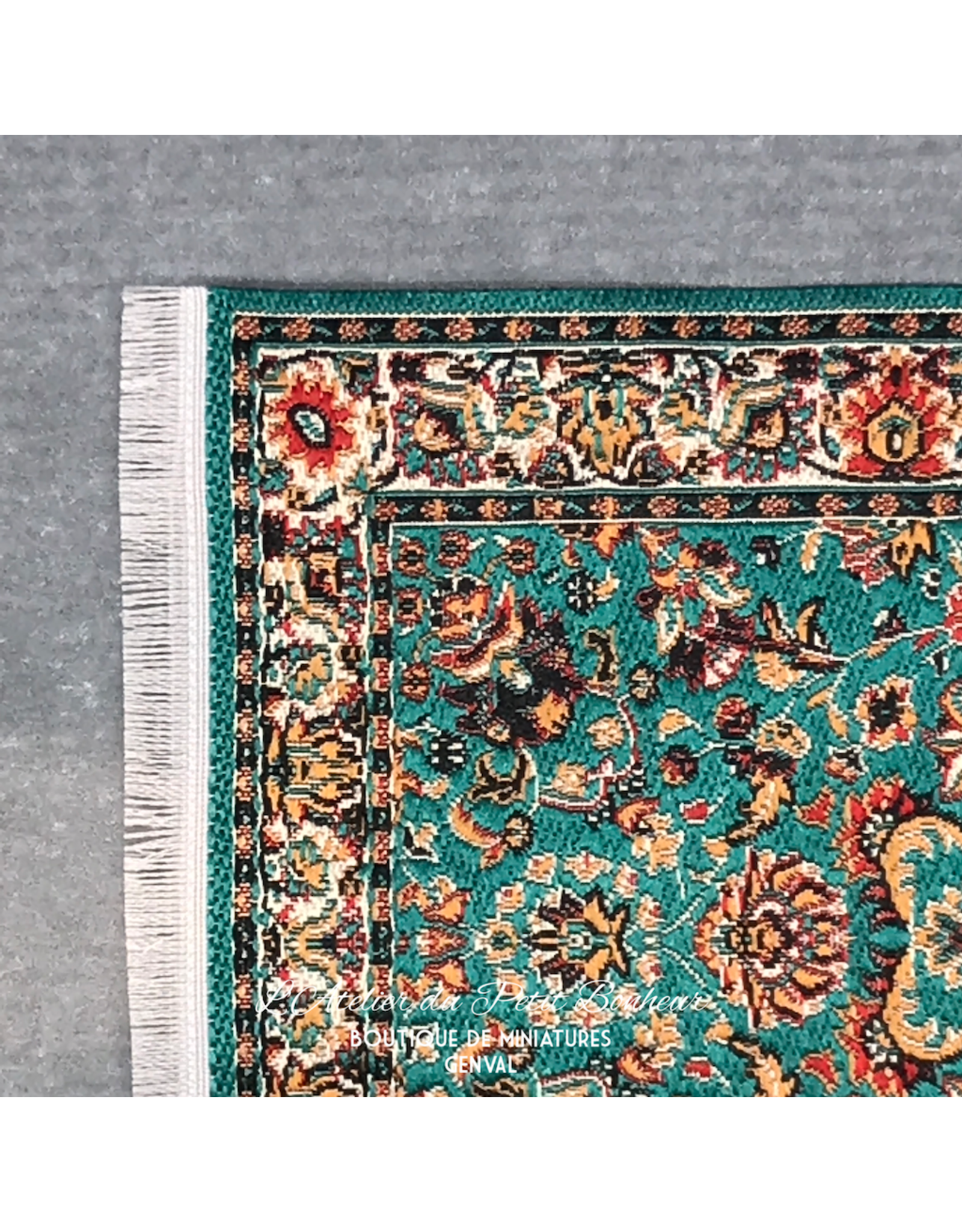 Tapis persan vert (10x15cm) miniature 1:12