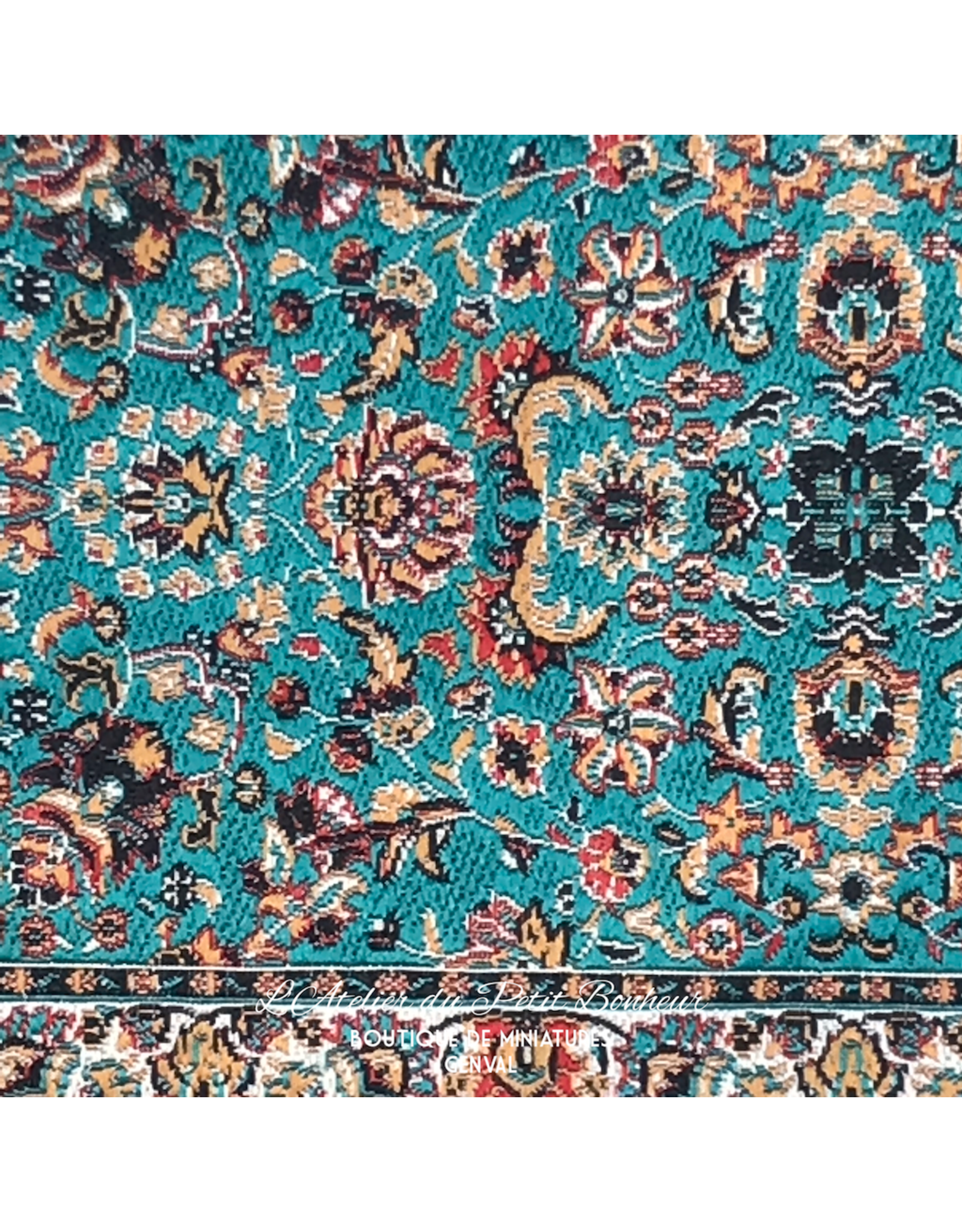 Tapis persan vert (10x15cm) miniature 1:12