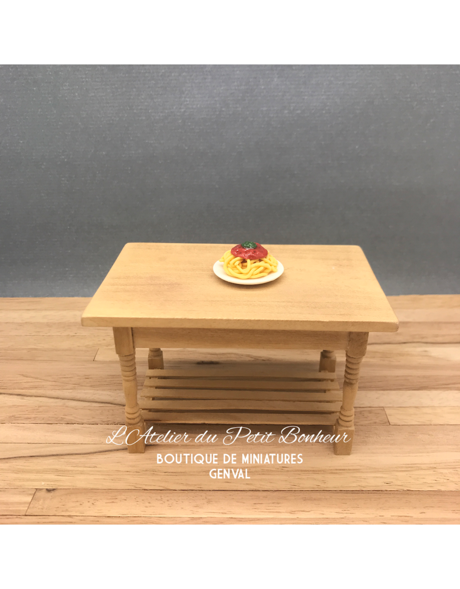 Plat de spaghettis bolognaise miniature 1:12