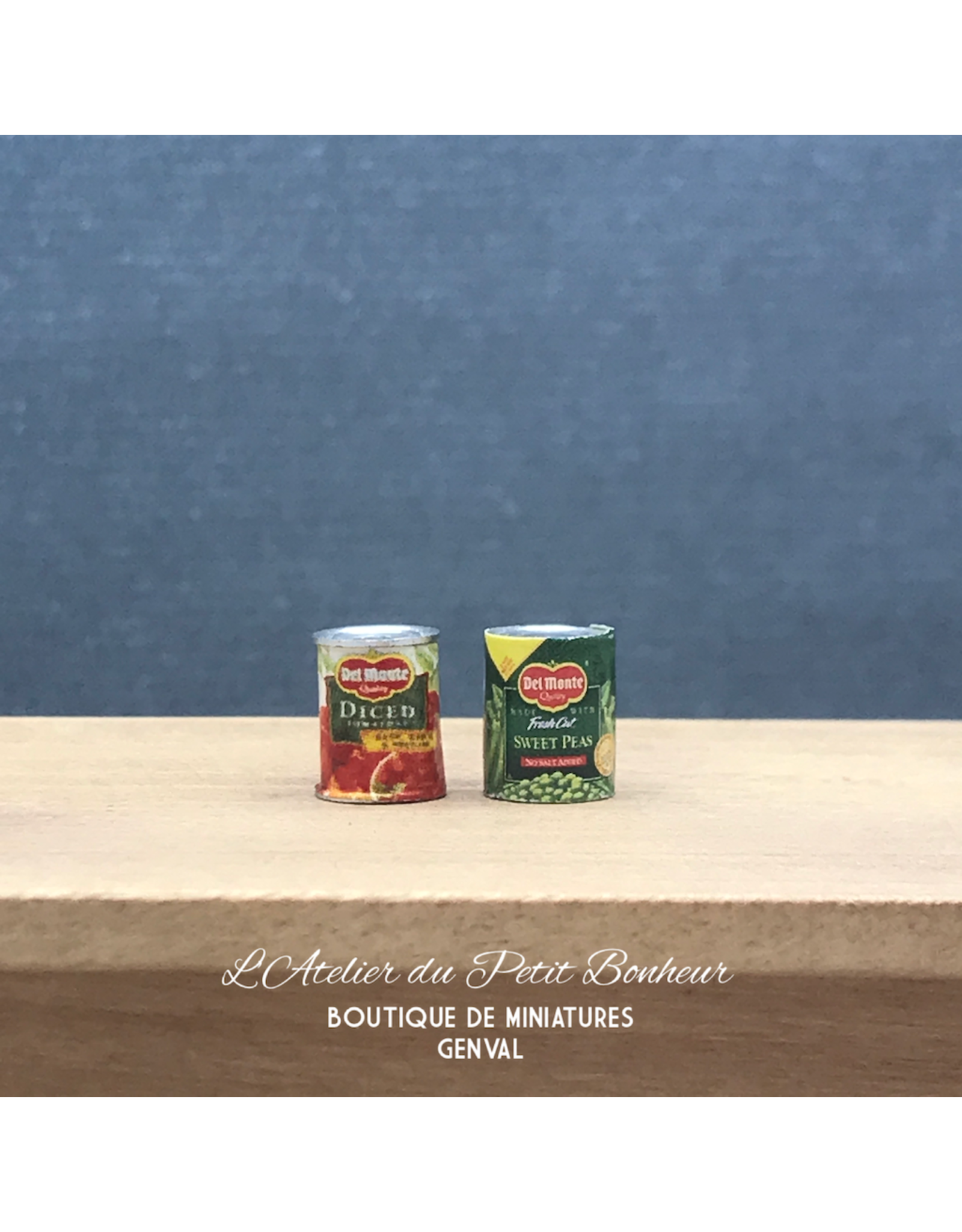 Boîtes à conserve Del Monte (2) miniatures 1:12