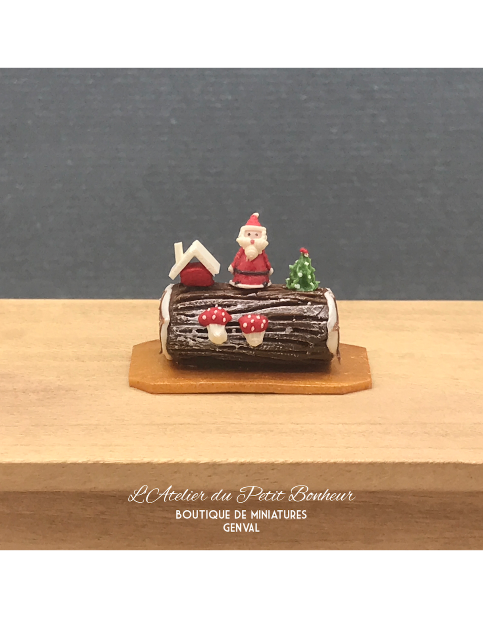 Bûche de Noël miniature 1:12