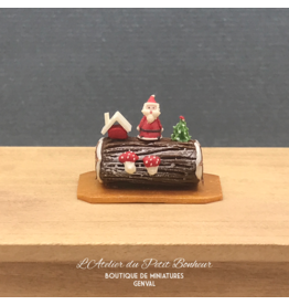 Bûche de Noël miniature 1:12