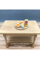 Plateau petit déjeuner (abricot) miniature 1:12