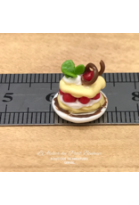 Dessert individuel - Cerise miniature 1:12