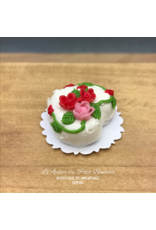 Gâteau Coeur & Fleurs miniature 1:12