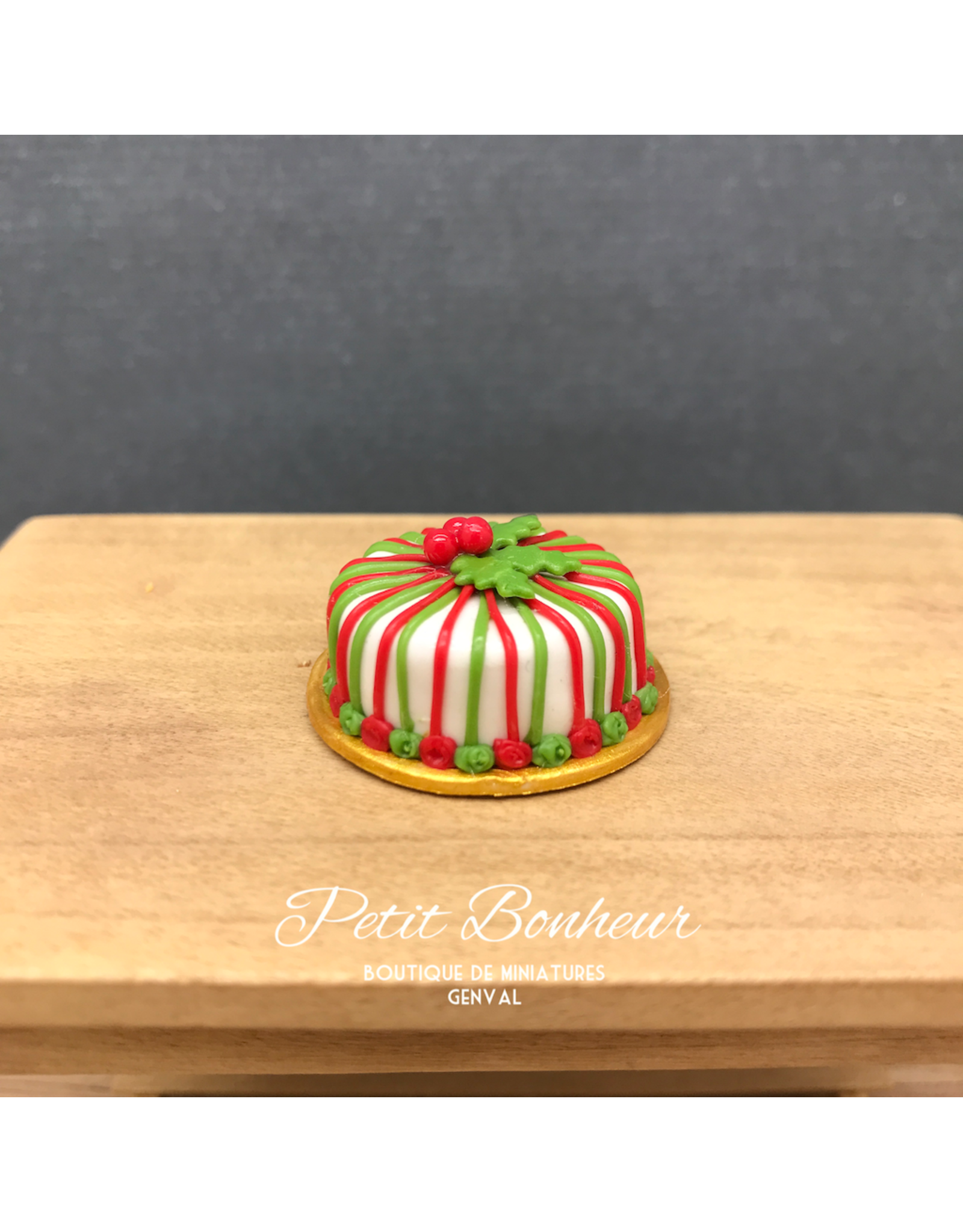 Gâteau de Noël miniature 1:12