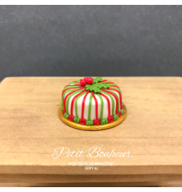 Gâteau de Noël miniature 1:12