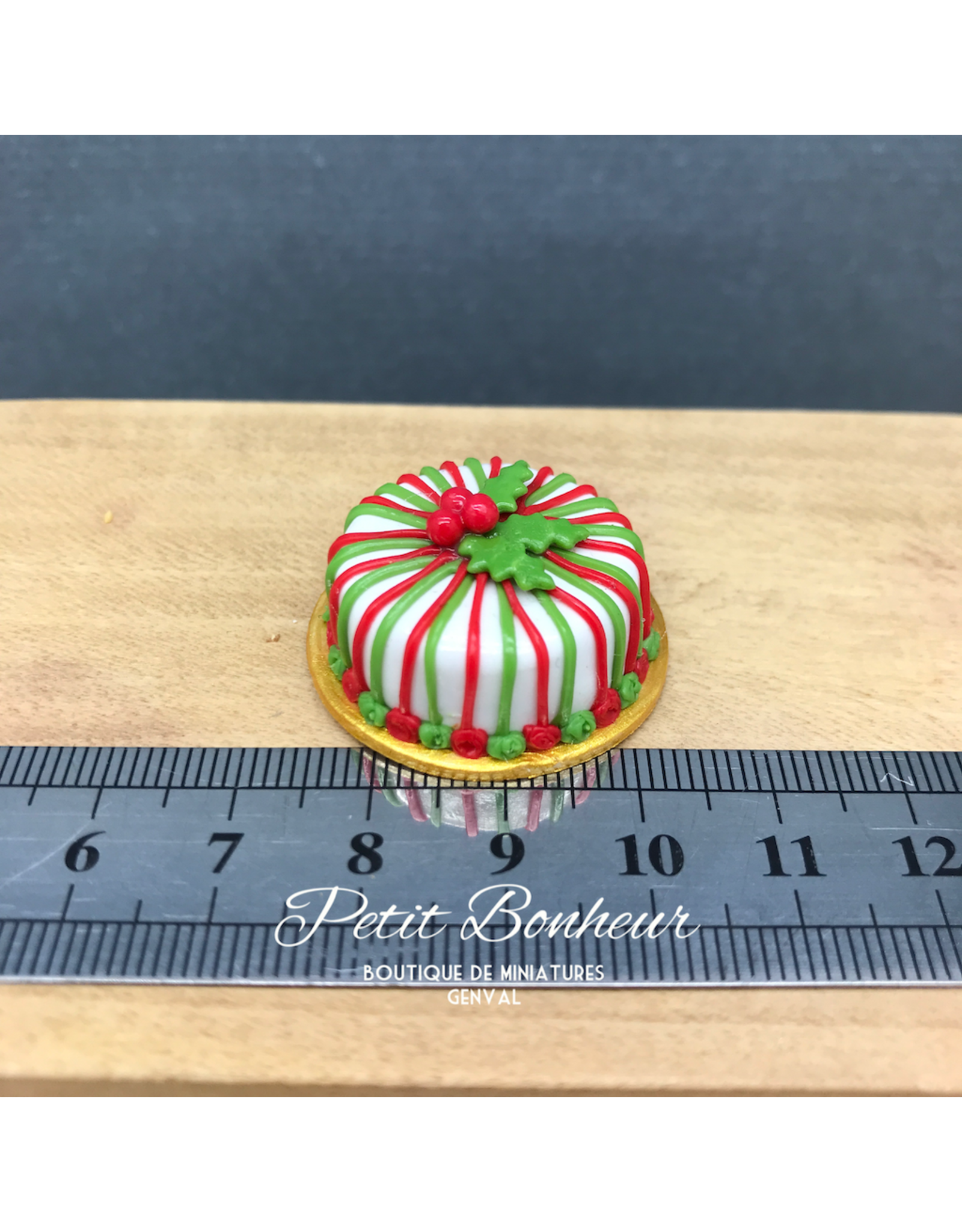 Gâteau de Noël miniature 1:12