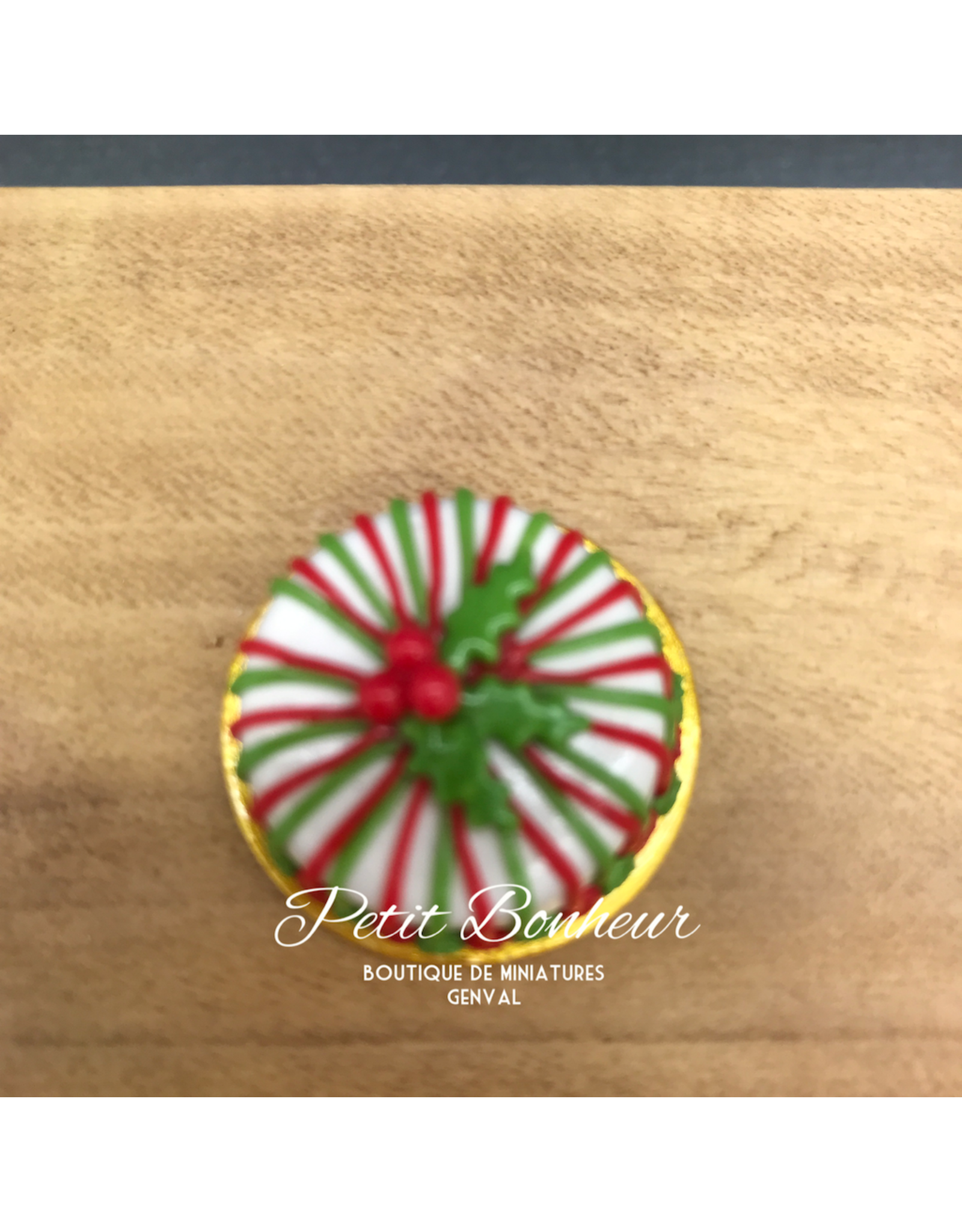 Gâteau de Noël miniature 1:12