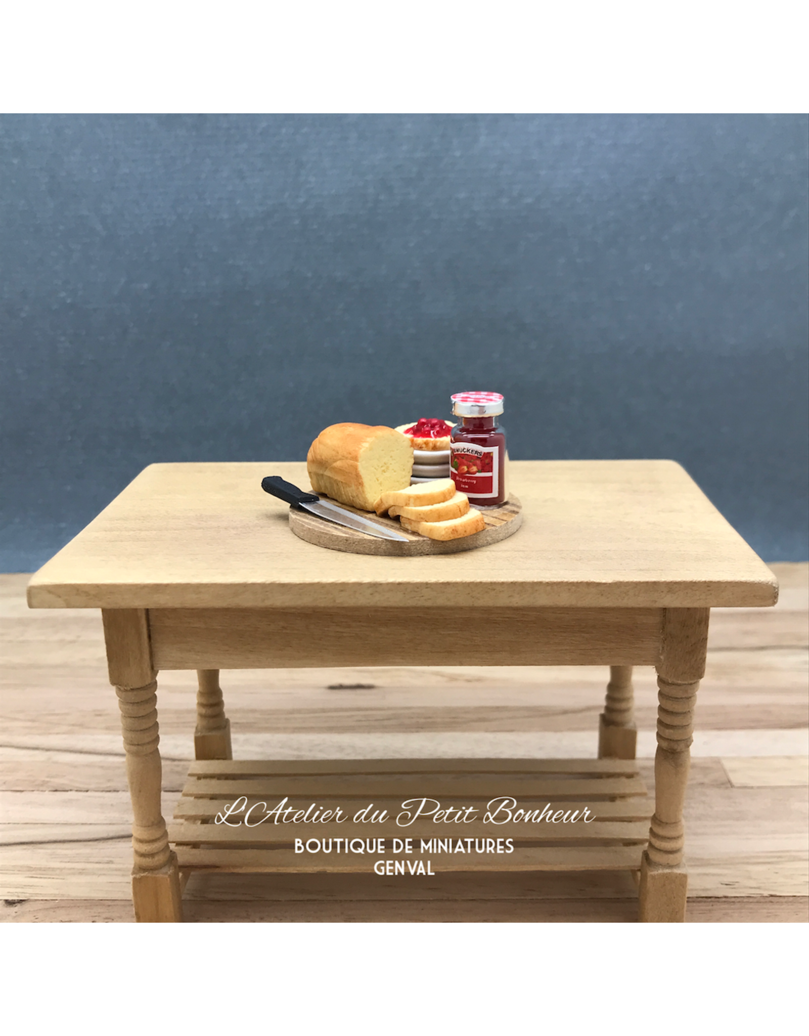 Plateau petit déjeuner (fraise) miniature 1:12