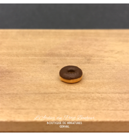 Donut au chocolat miniature 1:12