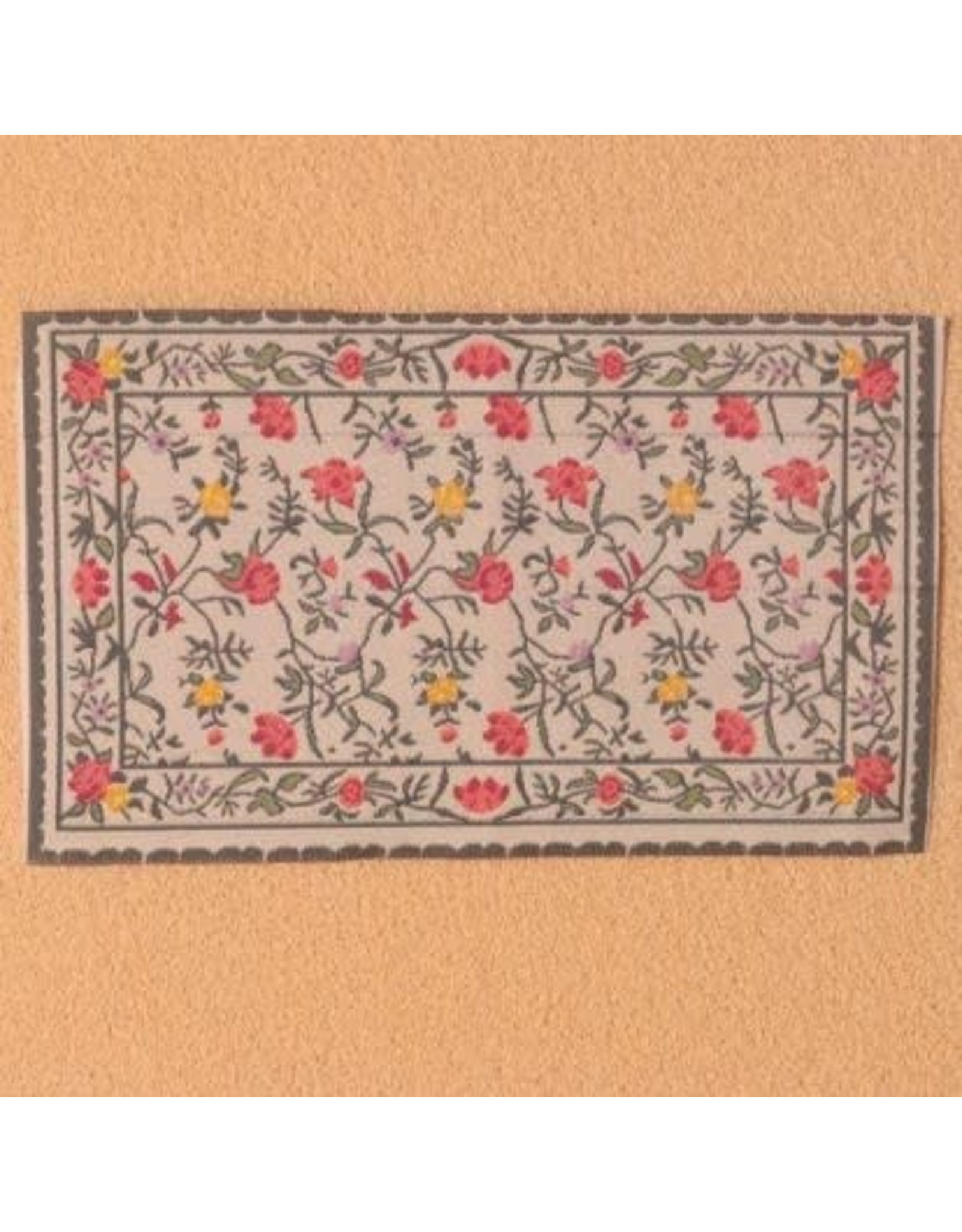 Tapis floral 10x17cm miniature 1:12