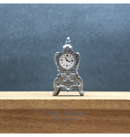 Horloge argentée (résine) miniature 1:12