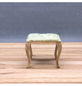 Tabouret rectangulaire gravé