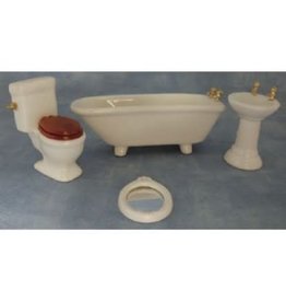 Salle de bain en céramique miniature 1:12