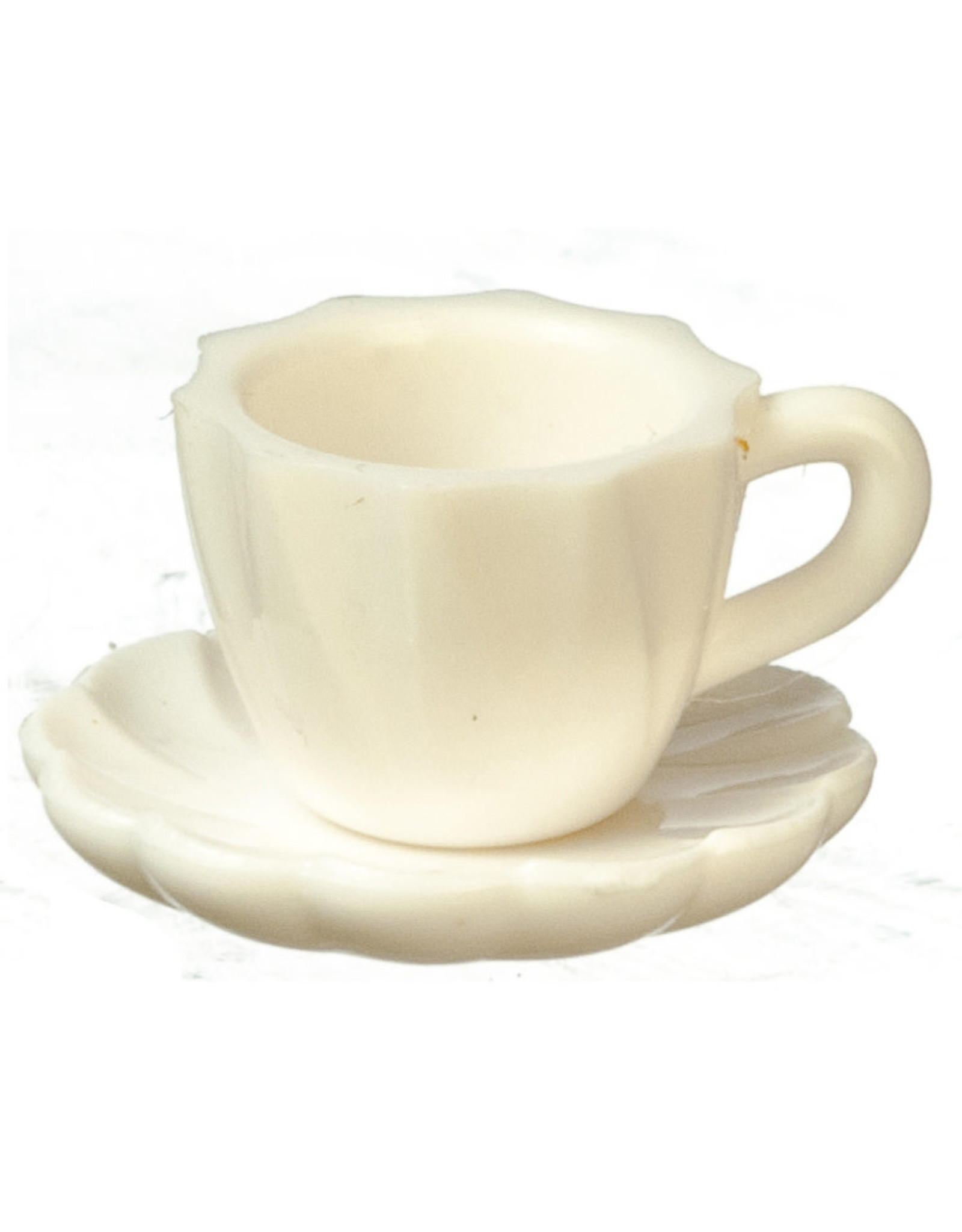 Tasse & sous-tasse (plastique) miniatures 1:12