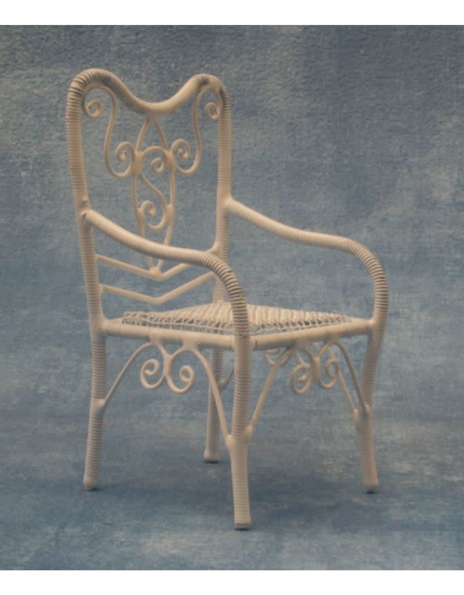 Chaise de jardin romantique blanche en métal